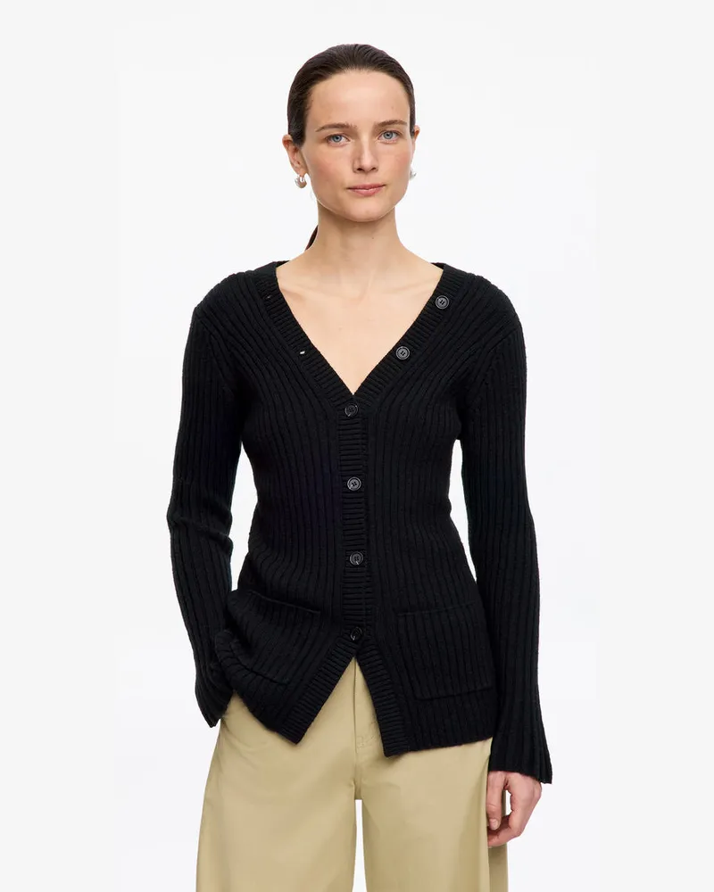 Arket Rippstrickjacke -Blau Blau