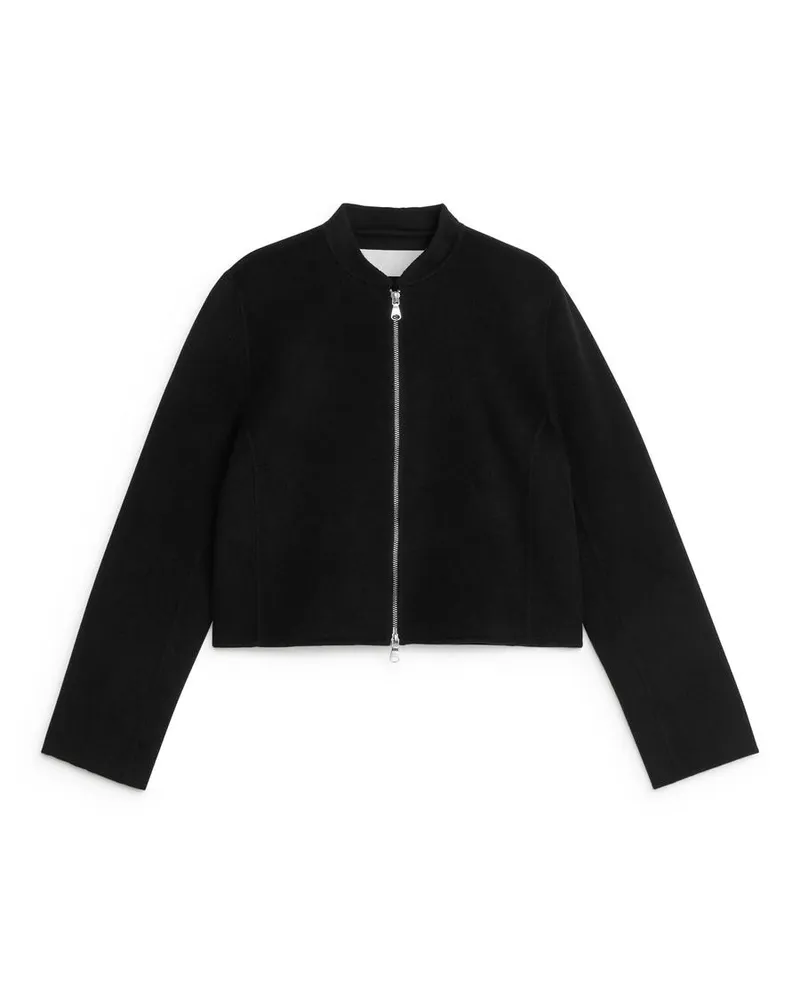 Arket Verkürzte Doublé-Jacke - Schwarz Schwarz