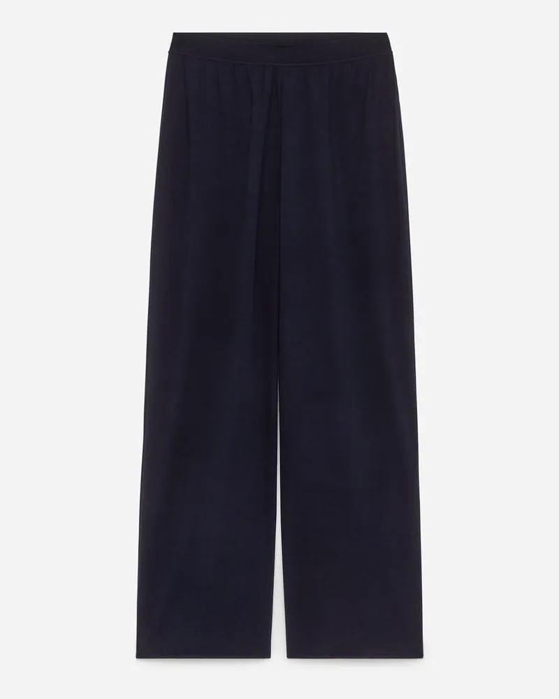 Arket Hose Aus Seidenkrepp - Blau Dunkelblau