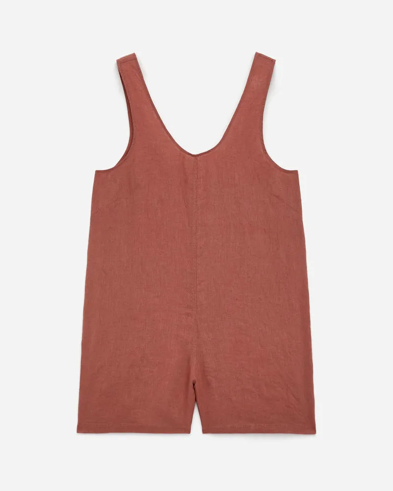 Arket Playsuit Aus Leinen -Orange Orange