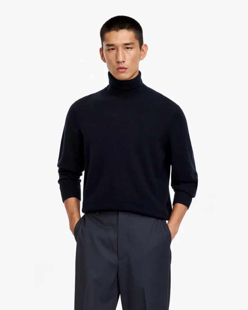 Arket Rollkragenpullover Aus Kaschmir -Blau Blau
