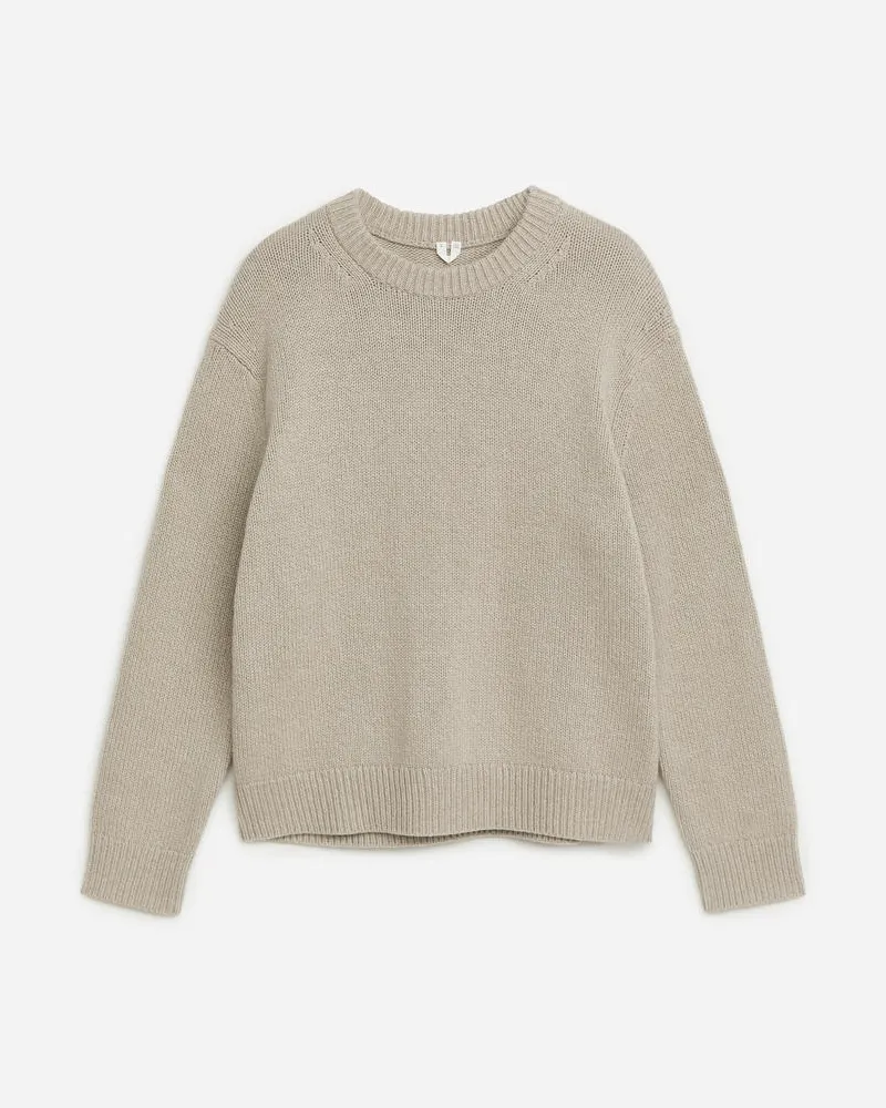 Arket Strickpullover Aus Schwerer Wollmischung - Beige Beige