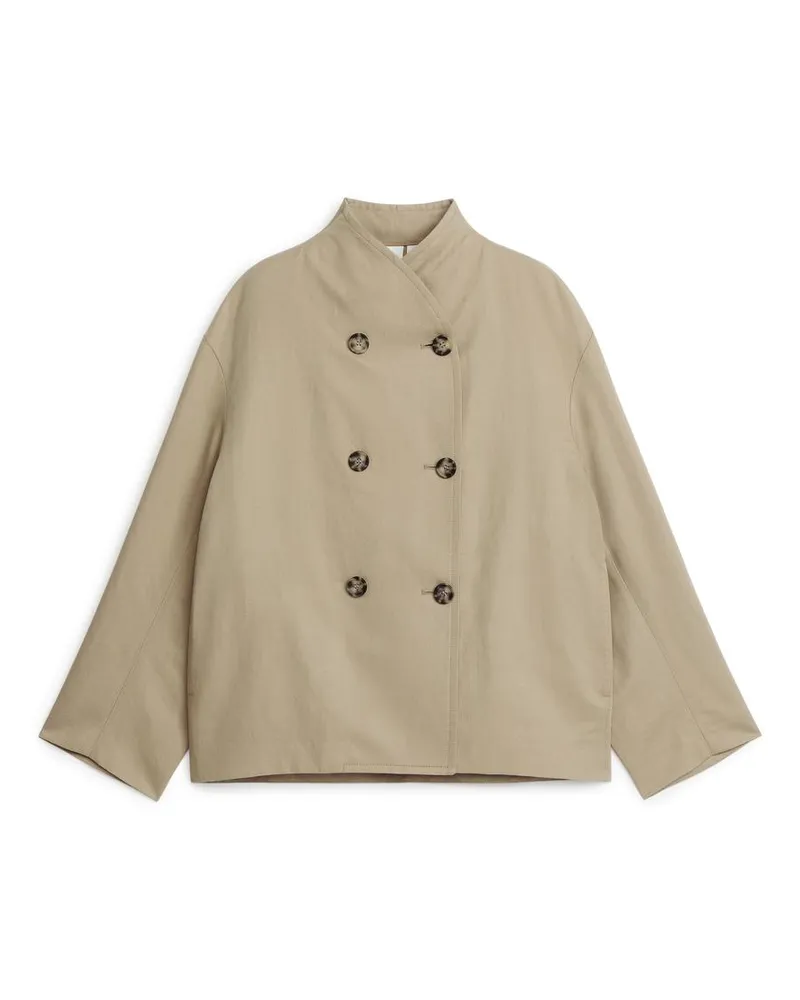 Arket Jacke Aus Leinen Und Baumwolle - Beige Beige