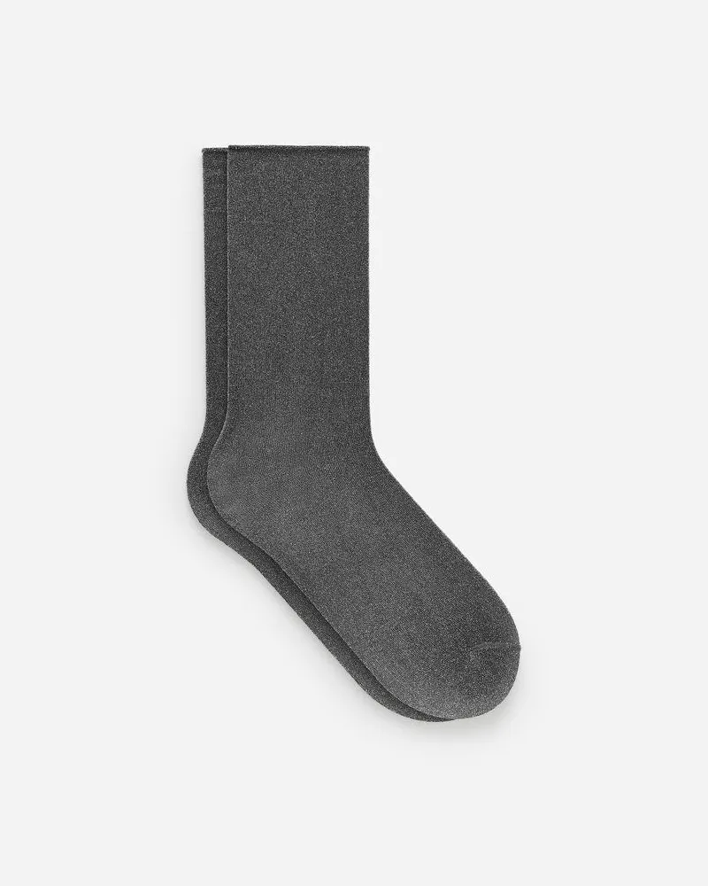 Arket Lurexsocken - Schwarz Schwarz
