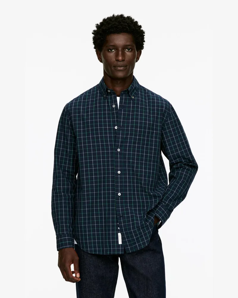 Arket Lockeres Baumwollhemd -Blau Blau