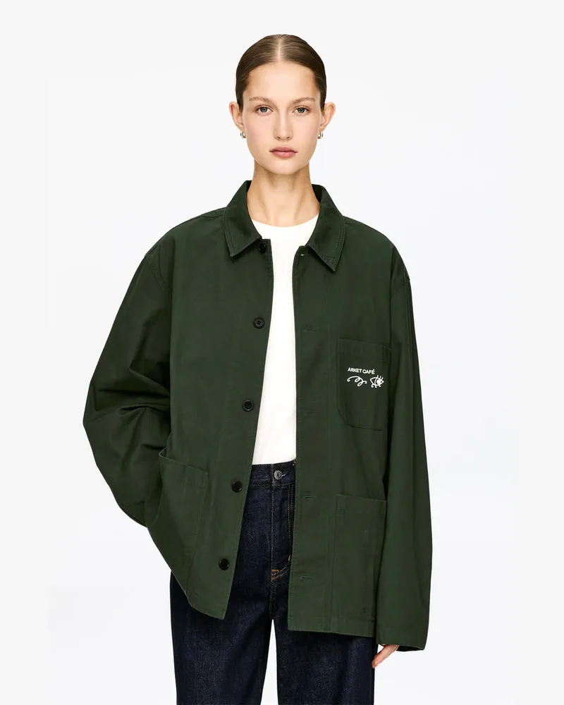 Arket ARKET CAFÉ Baumwoll-Overshirt -Grün Grün