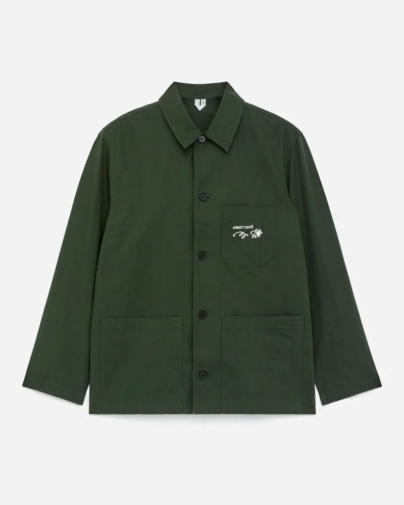 Arket ARKET CAFÉ Baumwoll-Overshirt -Grün Grün