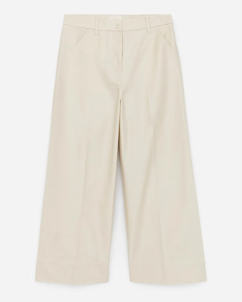 Arket Cropped-Baumwollhose -Beige Beige