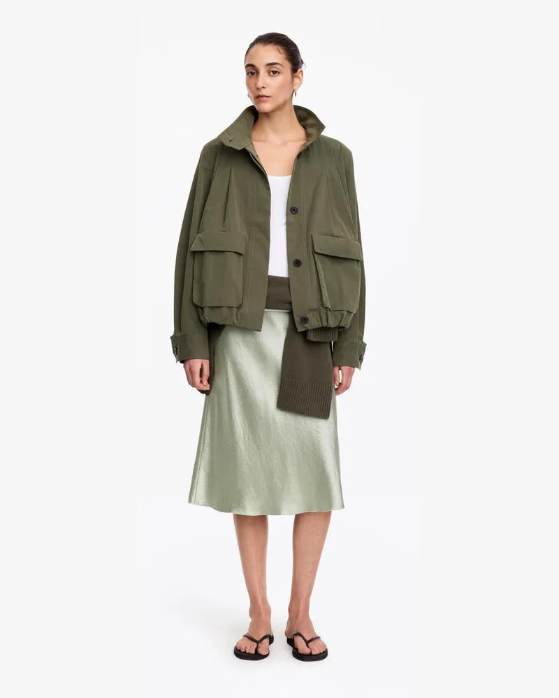 Arket Sliprock Aus Satin -Grün Grün