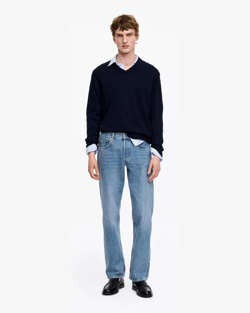 Arket OCEAN Loose Straight Jeans -Blau Blau