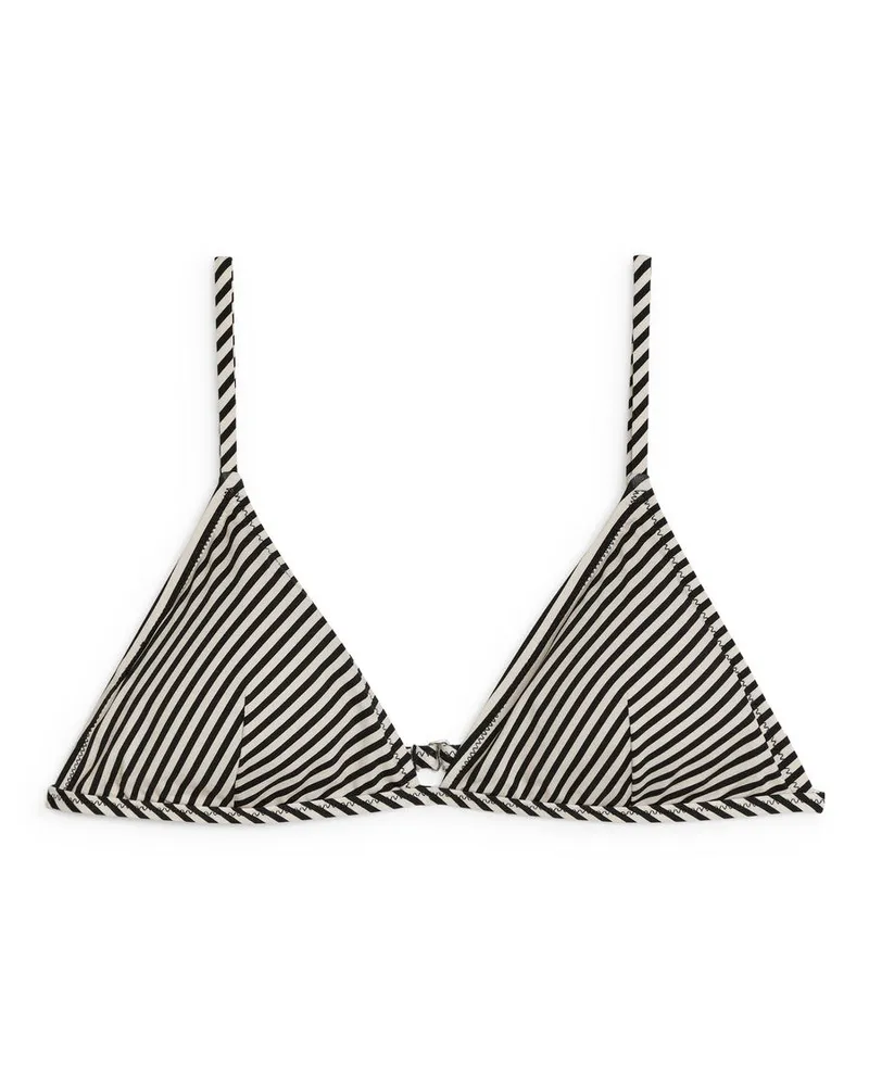 Arket Triangel-Bikinioberteil - Schwarz|Mehrfarbig|Weiß Schwarz