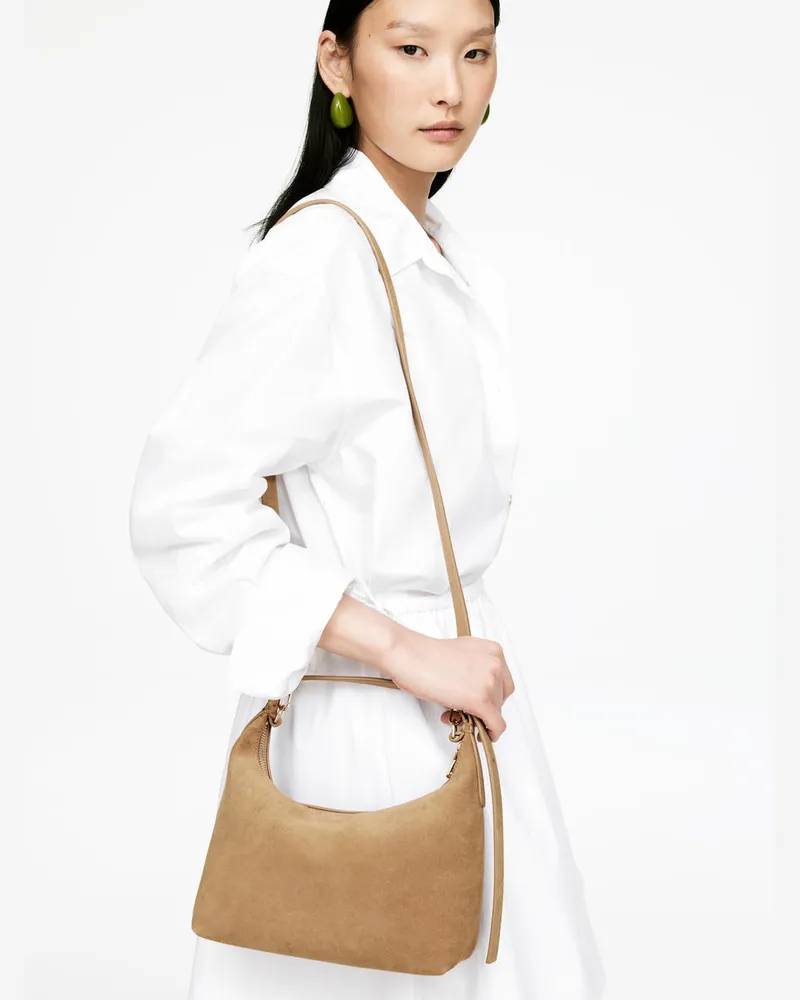 Arket Veloursledertasche -Beige Beige