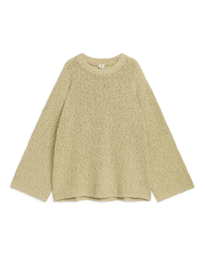Arket Strickpullover Mit Lochmuster - Beige|Gelb Beige