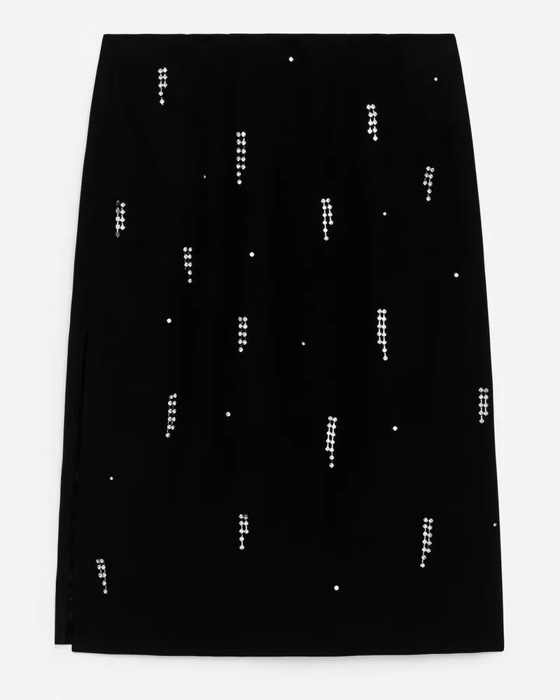 Arket Midirock Mit Strass -Schwarz Schwarz
