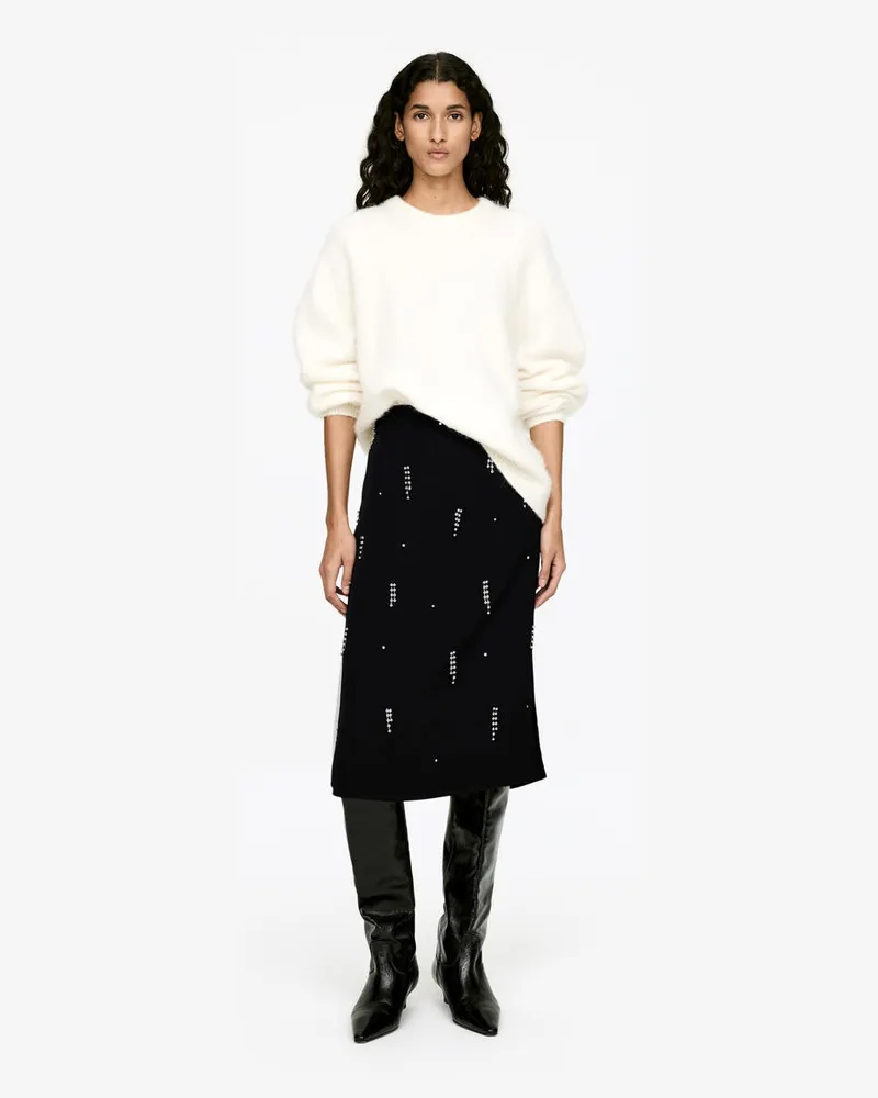 Arket Midirock Mit Strass -Schwarz Schwarz