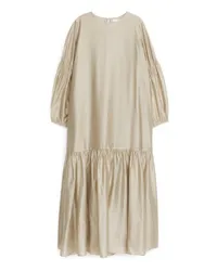 Arket Durchsichtiges Maxikleid Beige