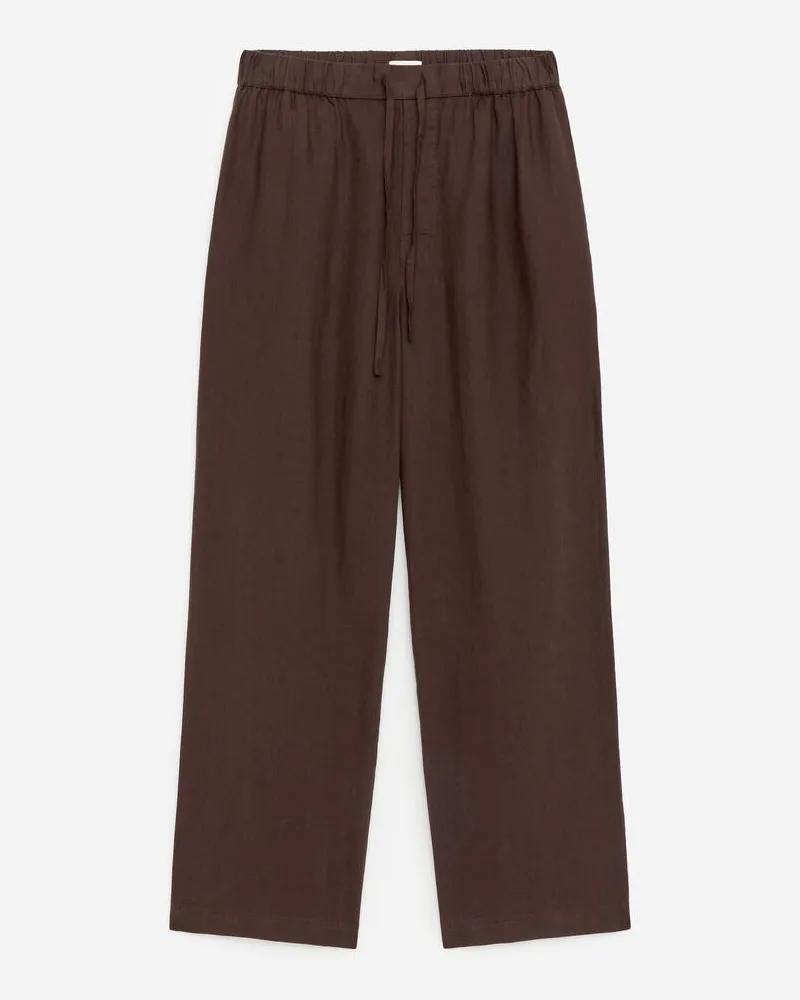 Arket Lockere Leinenhose -Braun Braun