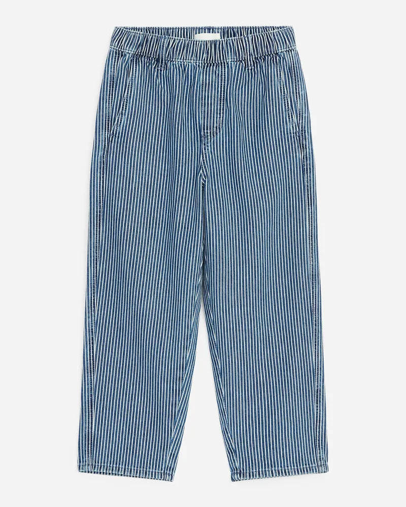 Arket Baggy-Jeans Mit Hickory-Streifen -Weiß Weiß