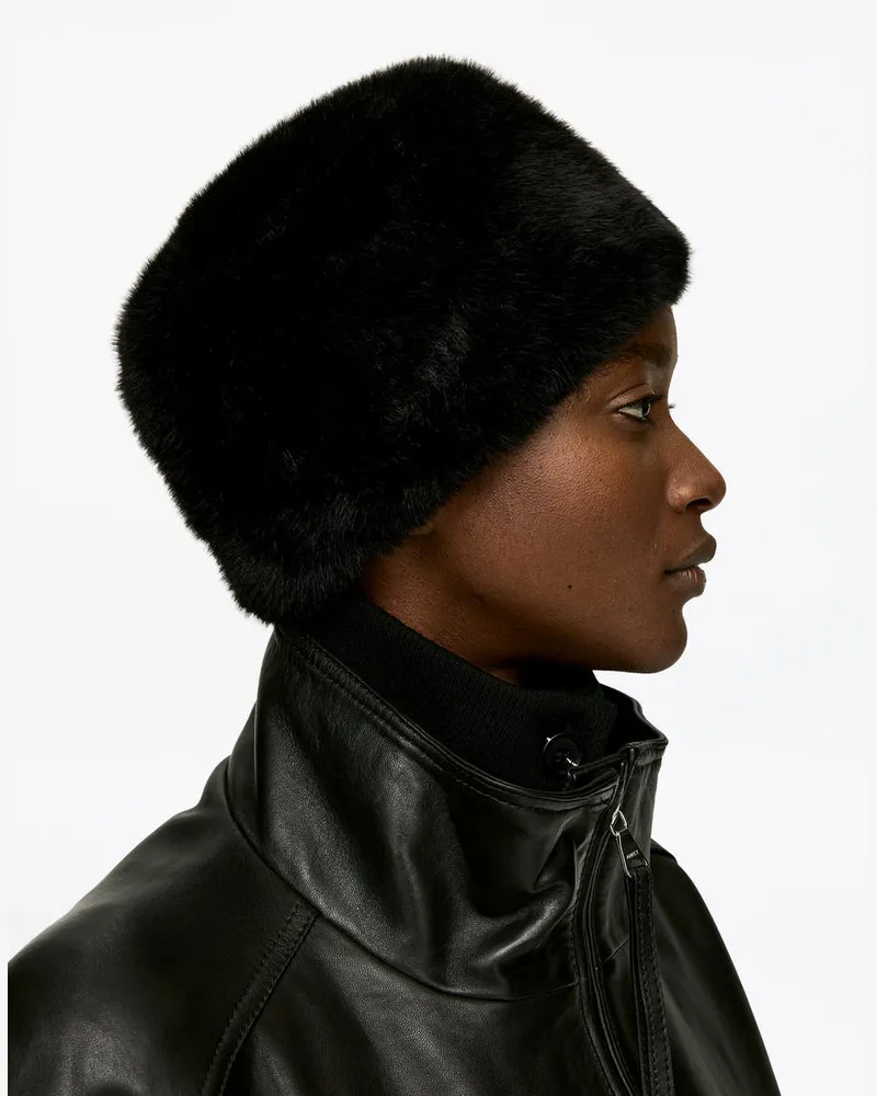 Arket Kunstfellhut -Schwarz Schwarz