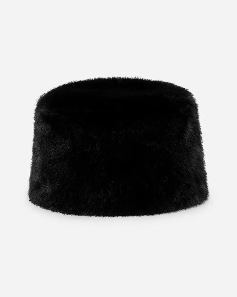 Arket Kunstfellhut -Schwarz Schwarz