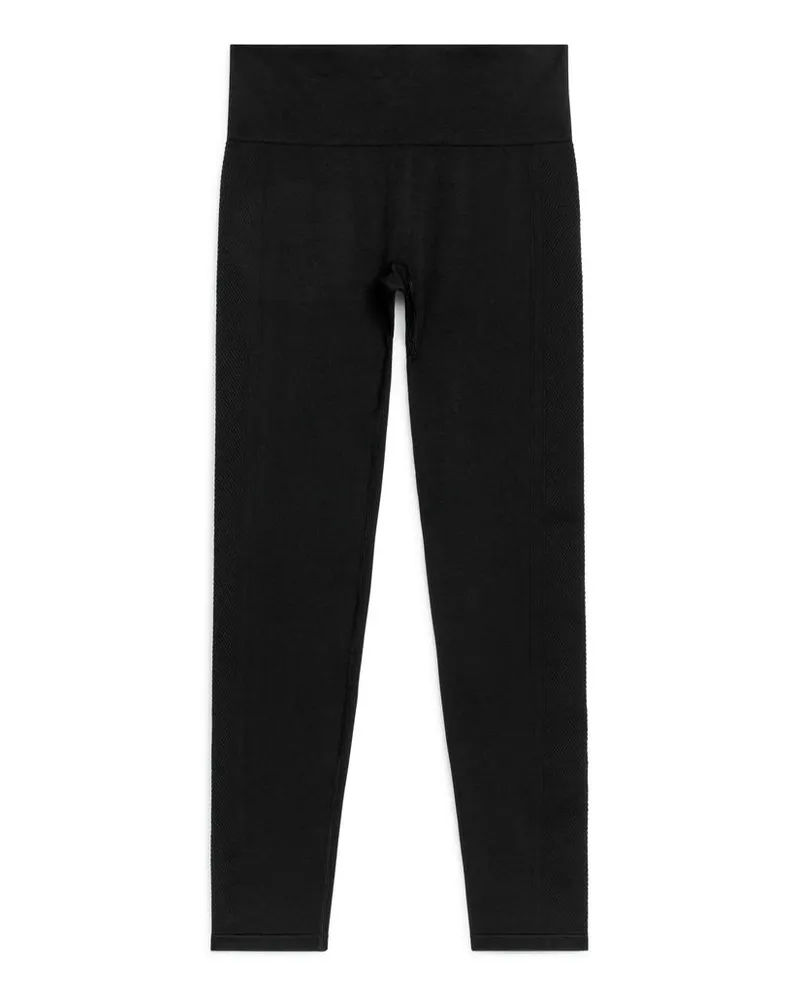 Arket Nahtlose Tights Mit Hohem Bund - Schwarz Schwarz
