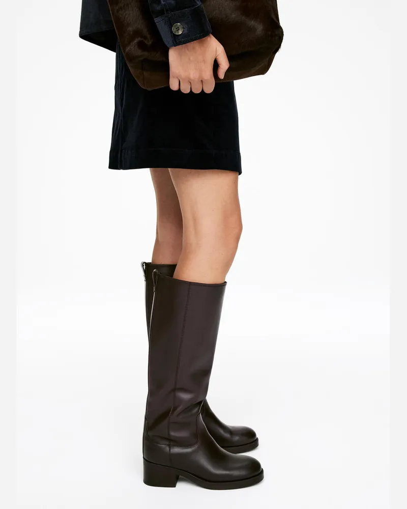 Arket Reitstiefel Aus Leder -Braun Braun