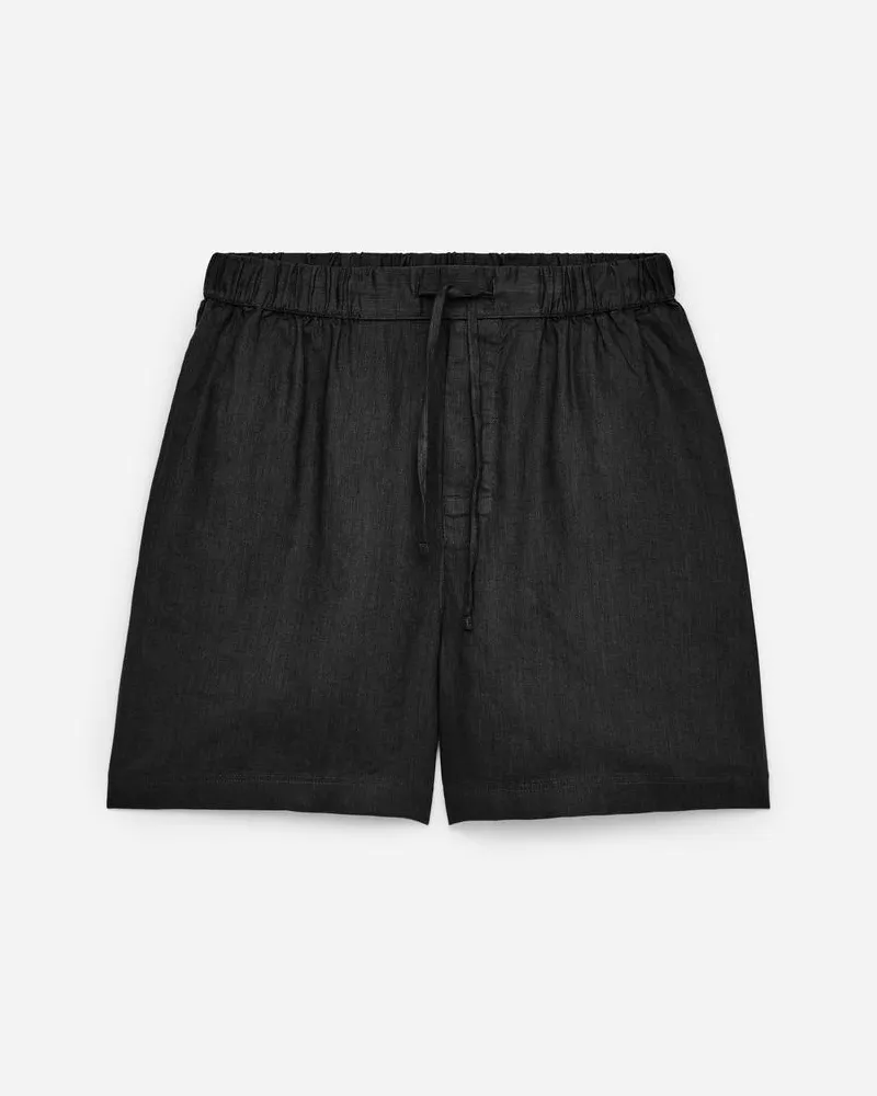 Arket Leinen-Shorts -Schwarz Schwarz
