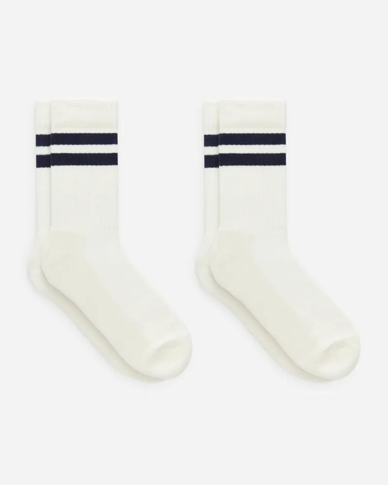 Arket Sportliche Baumwollsocken - Blau|Mehrfarbig|Weiß Weiß