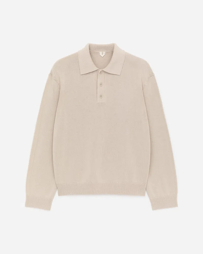 Arket Poloshirt Aus Baumwolle Und Lyocell -Beige Beige