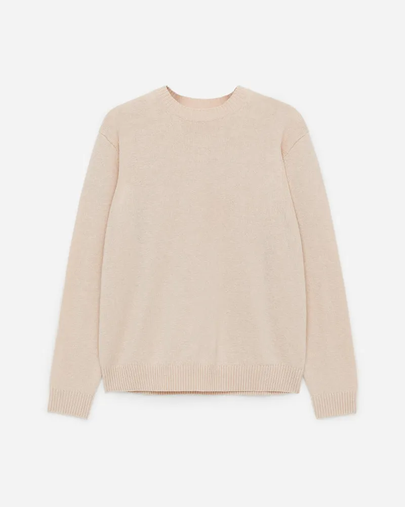 Arket Pullover Aus Wolle Und Baumwolle - Weiß Cremeweiß