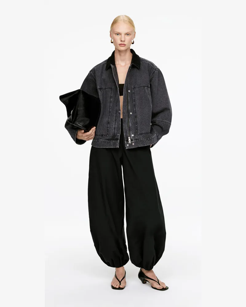 Arket Jacke Aus Baumwollcanvas -Grau Grau