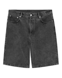 Arket Lockere Jeansshorts Dunkelgrau