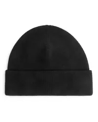 Arket Gerippte Beanie Schwarz