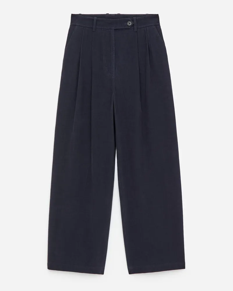 Arket Cordhose Mit Hohem Bund -Blau Blau