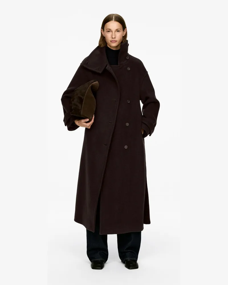 Arket Oversize-Mantel Aus Wollmischung -Braun Braun
