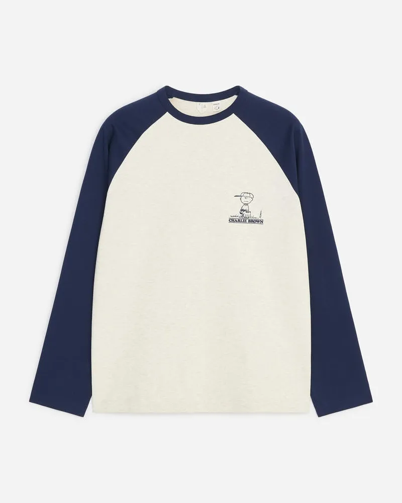 Arket Peanuts Baseball T-Shirt -Weiß Weiß