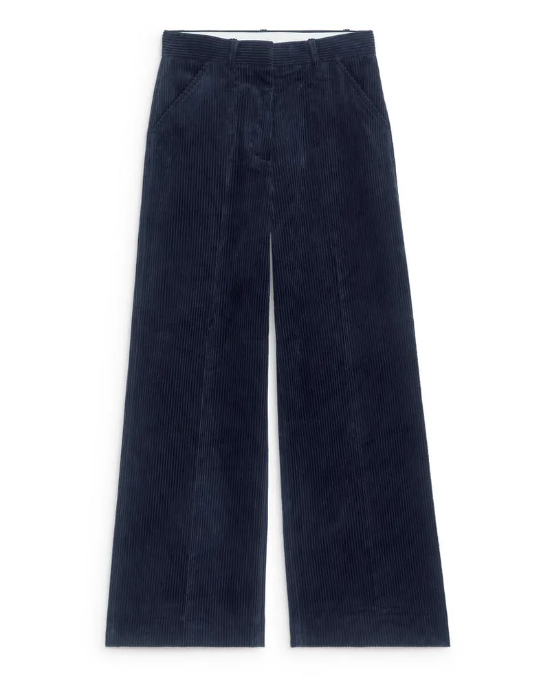 Arket Weite Cordhose - Blau Dunkelblau