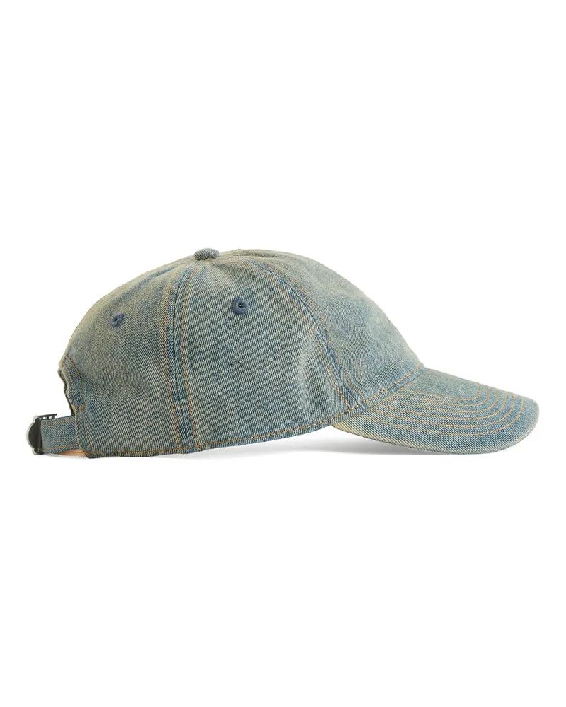 Arket Vorgewaschene Jeanskappe - Blau Hellblau