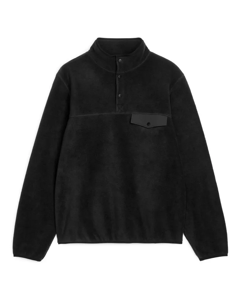 Arket Fleecepullover - Schwarz Schwarz