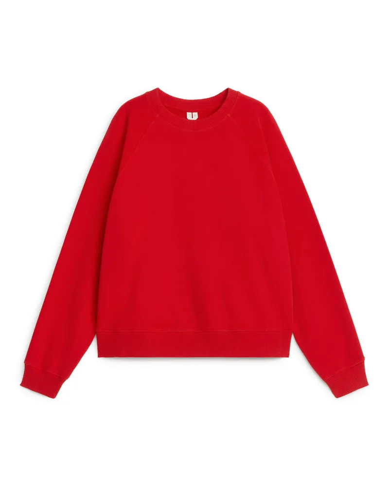 Arket Weiches French-Terry-Sweatshirt Rot