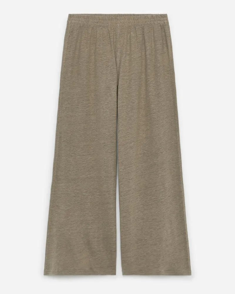 Arket Fließende Leinenhose -Grün Grün