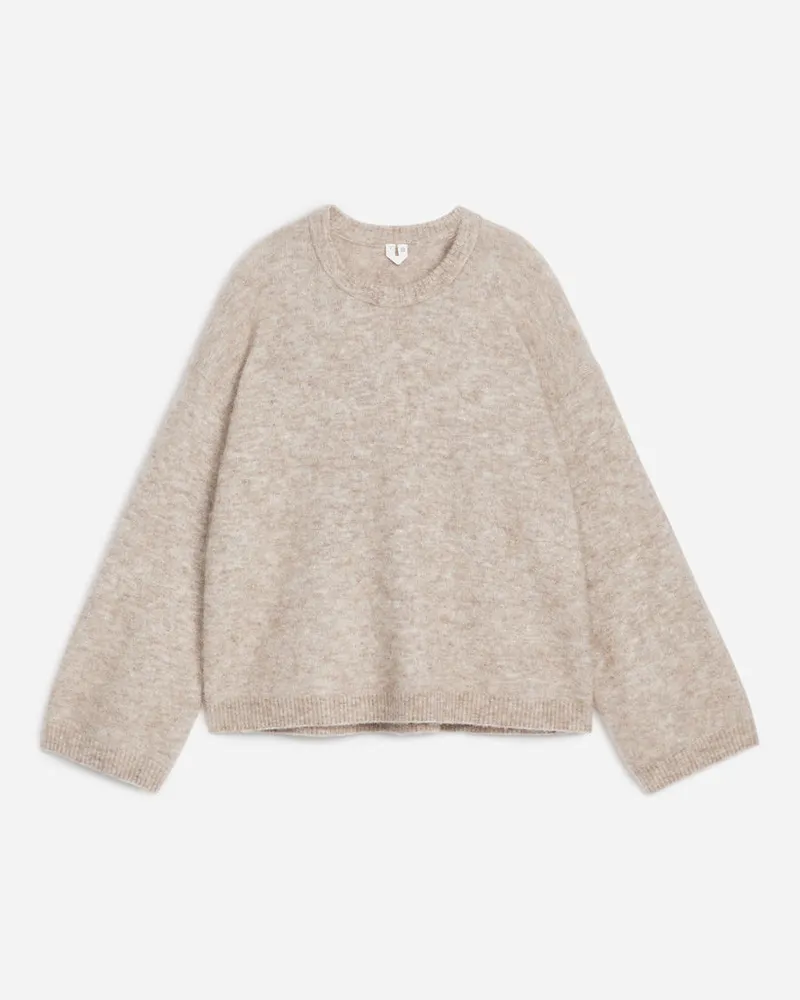 Arket Pullover Aus Alpakawolle Und Wolle - Beige Beige