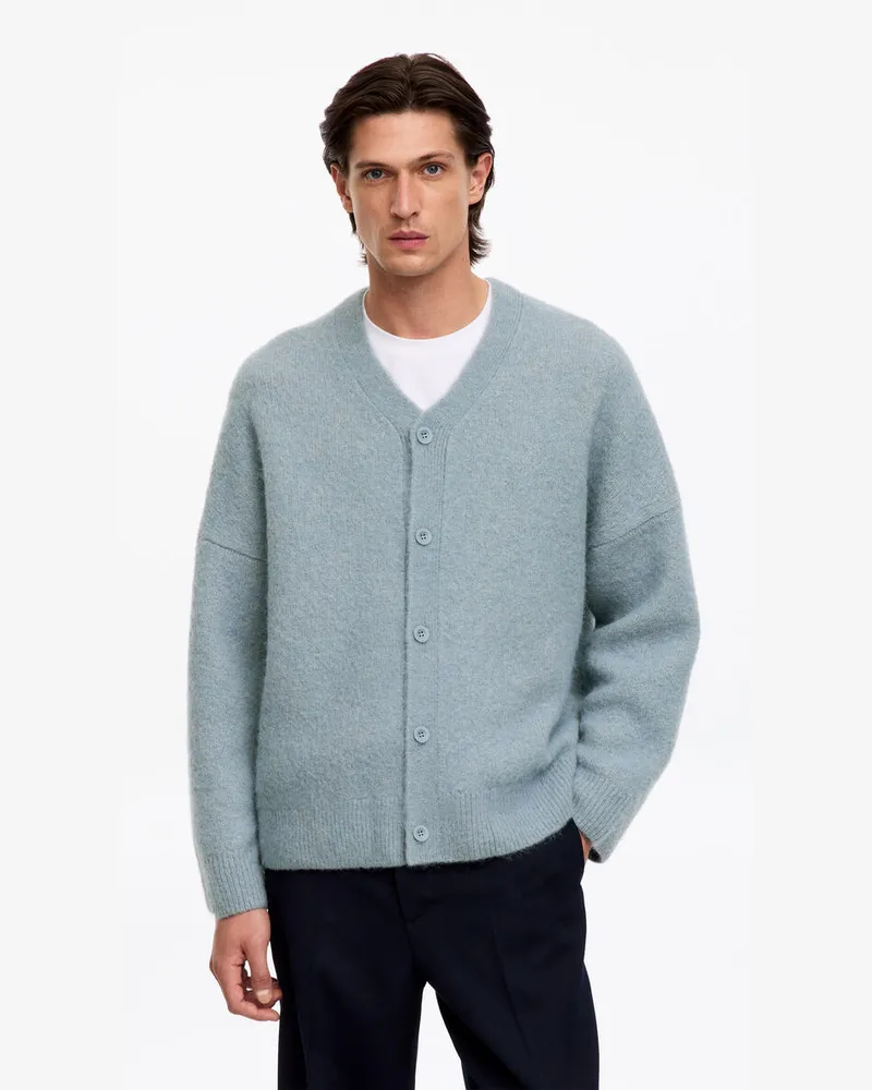 Arket Strickjacke Aus Wollmischung -Türkis Türkis