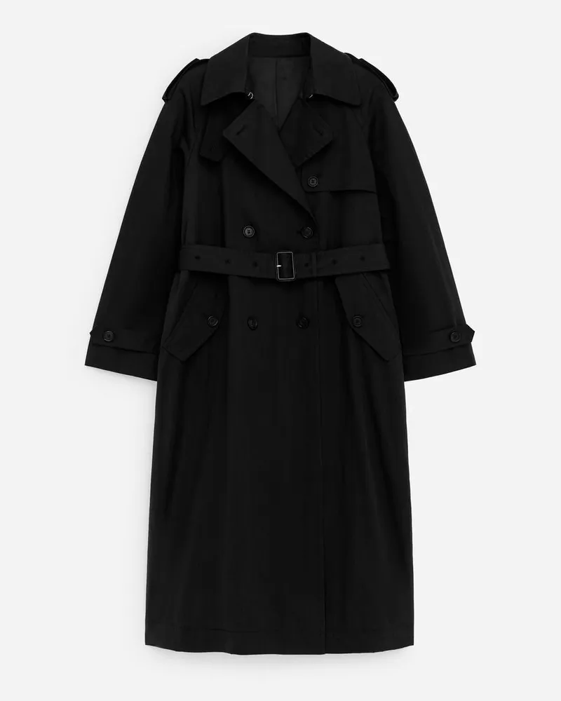 Arket Oversize-Trenchcoat -Schwarz Schwarz