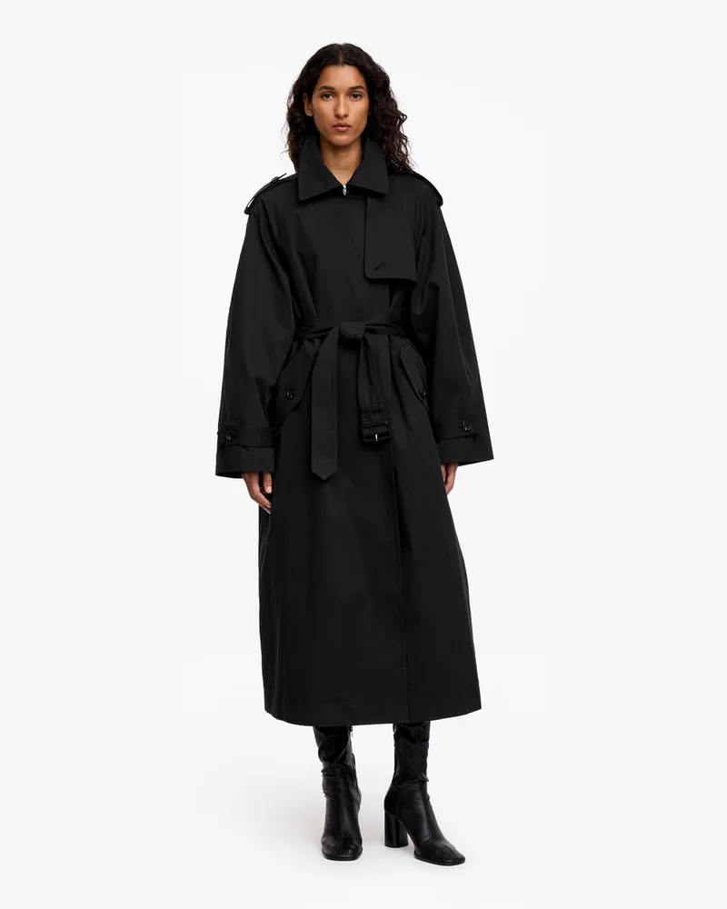 Arket Oversize-Trenchcoat -Schwarz Schwarz