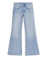 Arket Wave Slim Flared Stretchjeans Blau