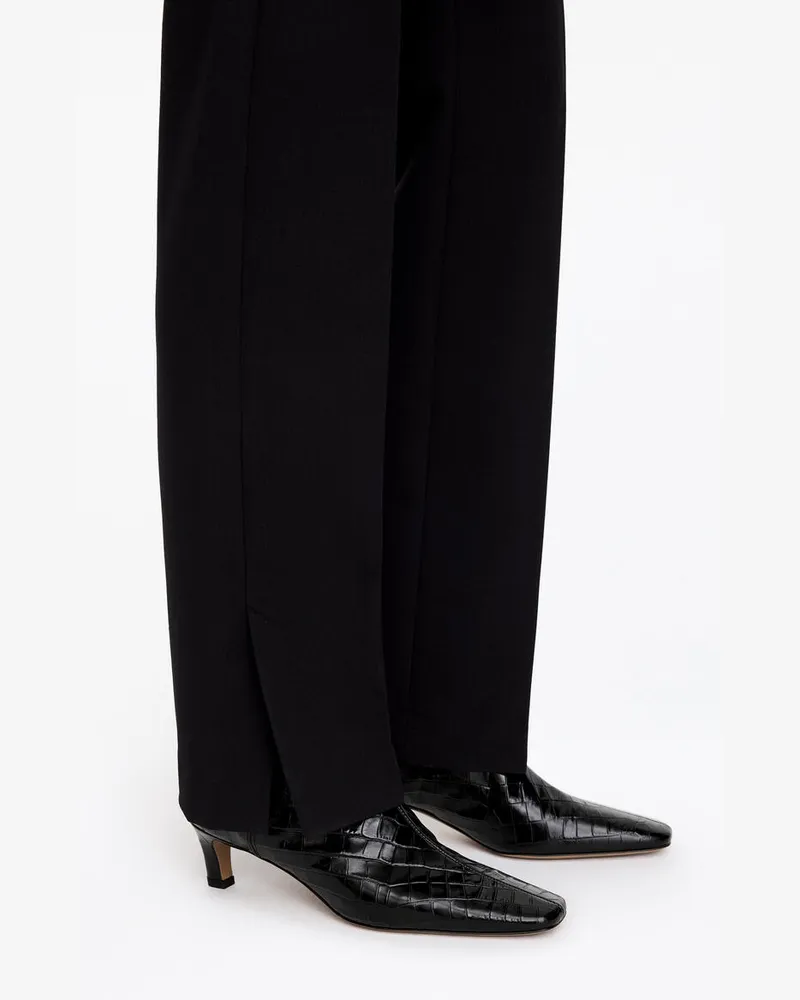 Arket Stiefelette Aus Leder -Schwarz Schwarz