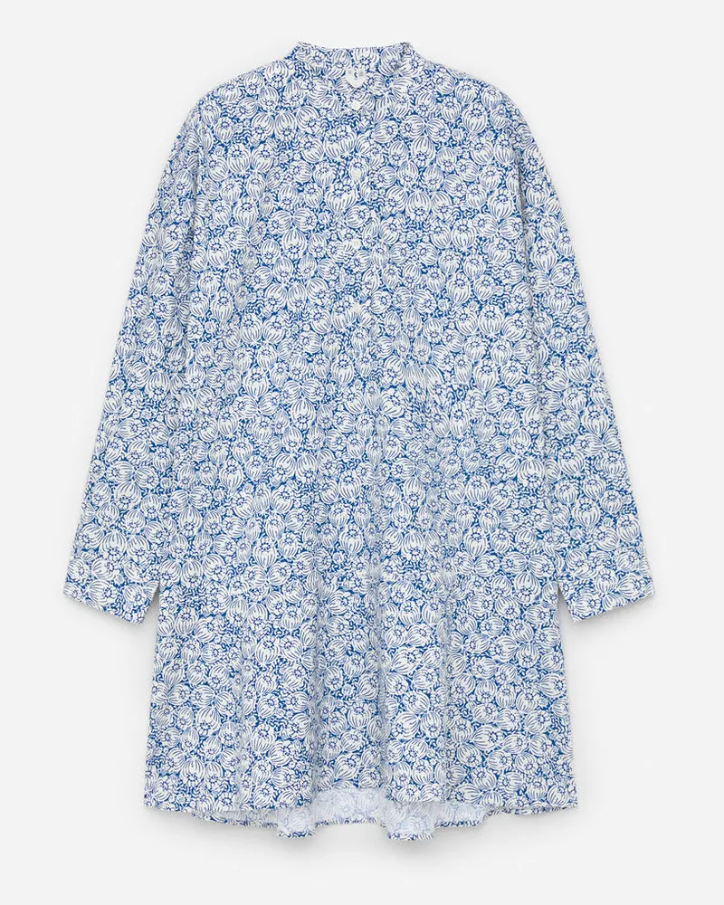 Arket Baumwollkleid Mit Print -Blau Blau