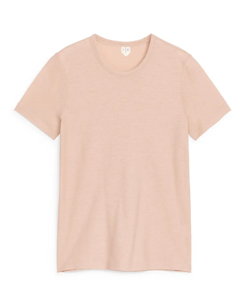 Arket T-Shirt Aus Crêpe-Gewebe - Beige Beige