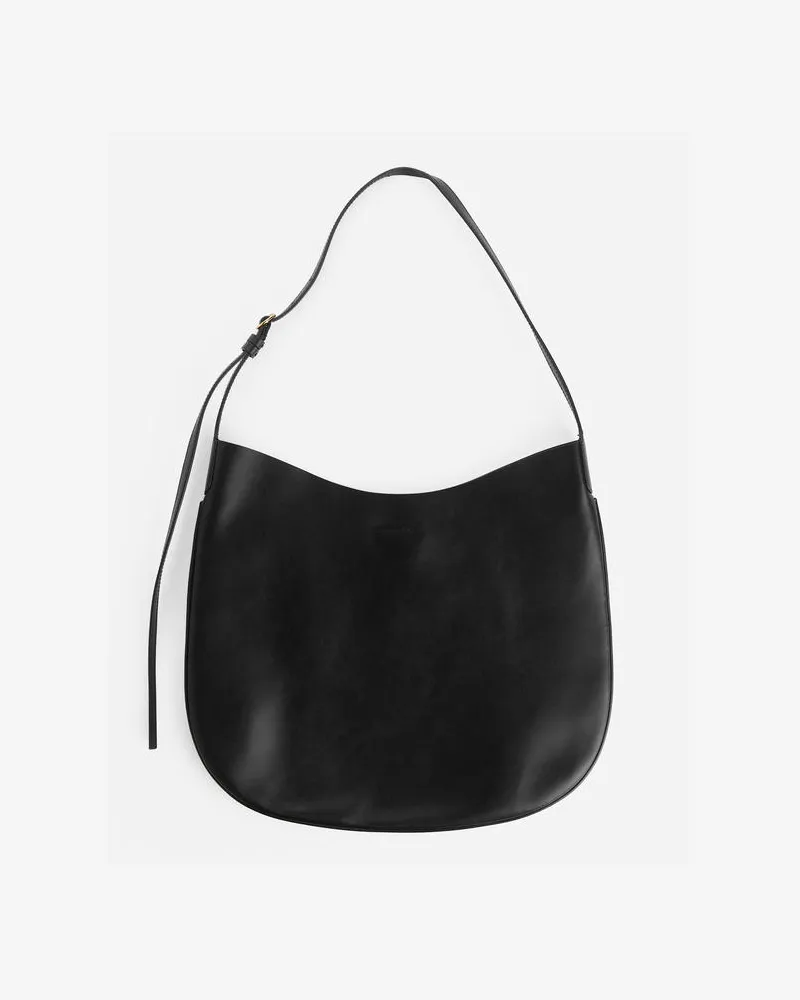 Arket Halbmondförmige Schultertasche - Schwarz Schwarz